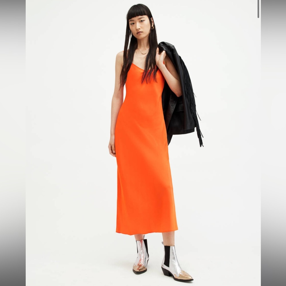 All Saints Byrony Midi Slip Dress
